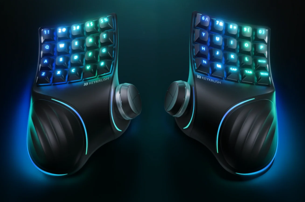 The Keykrush Orca is a new split ergonomic keyboard designed to make typing more comfortable.