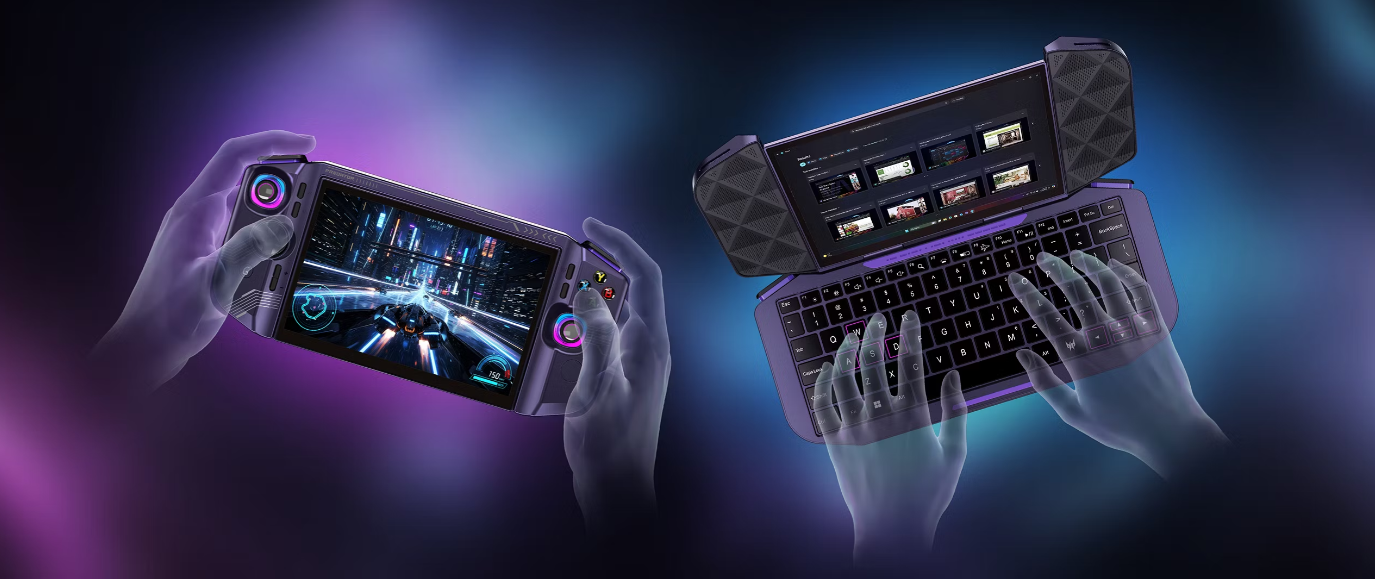 Project DualPlay Mini flip screen keyboard Acer Project DualPlay Mini is a gaming portable that has a flip screen and keyboard