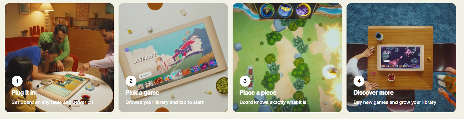 Board Interactive Co-Op Play Console has a number of games
