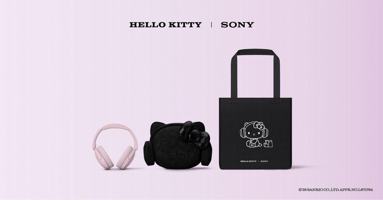 Hello Kitty and Sony collab for the Hello Kitty Sony Headphone bundle