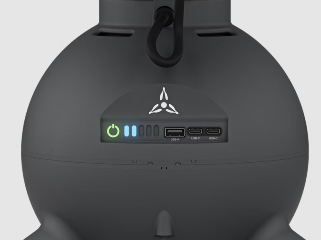 Iris T1 off-grid power ports and features
